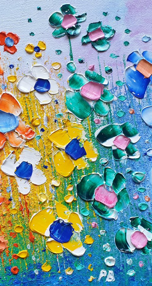 "Glimmering Rainbow Flowers in Love" by Phil Broad
