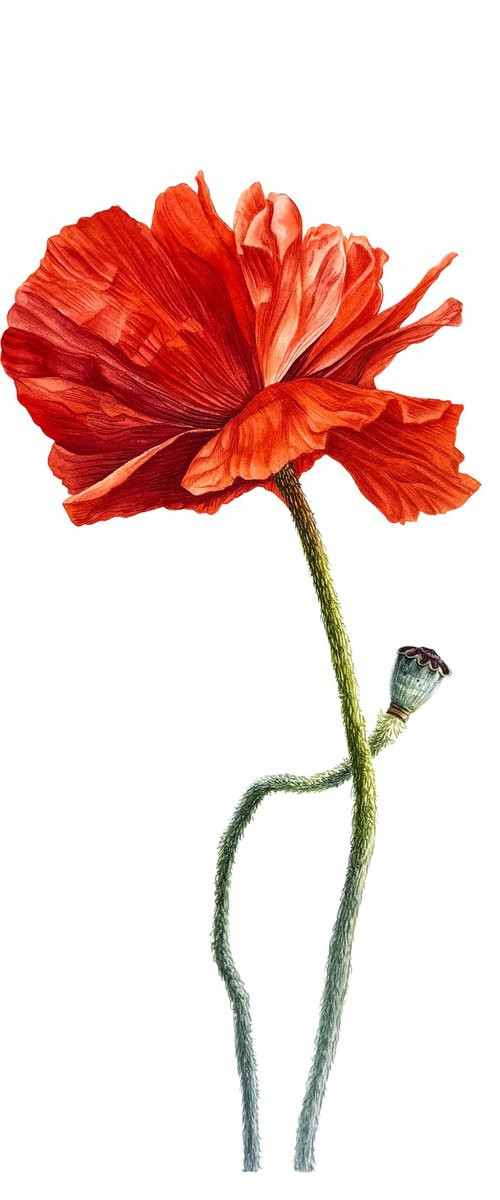 Red Poppy by Yuliia Prokopchuk