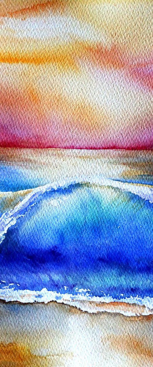 ORIGINAL Watercolor Ocean Waves | Landscape Art by Yana Shvets