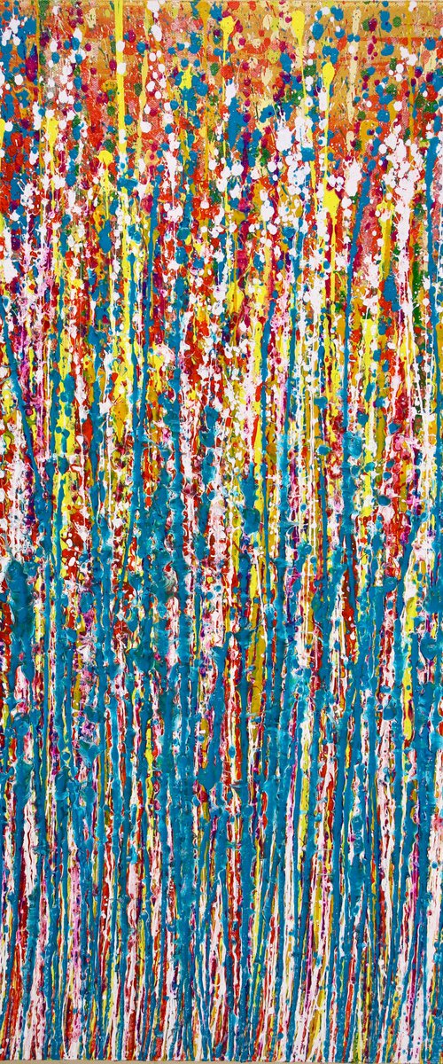 Rainy garden (blue reflections) Inspired by nature by Nestor Toro