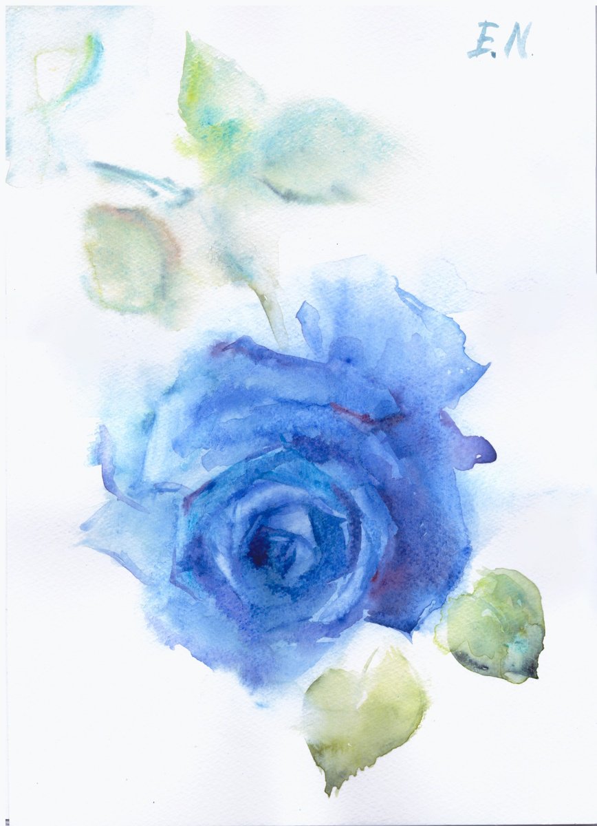 Blue rose by Nina Ezerskaya