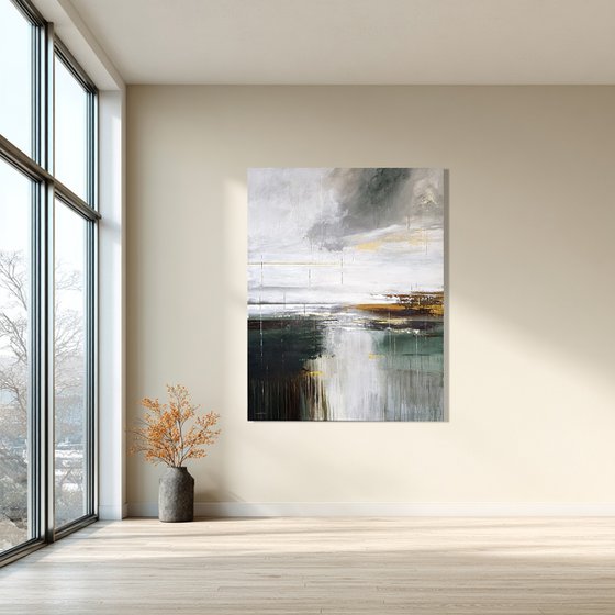 Emerald Divide. golden accents