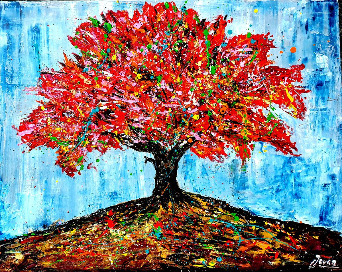 Tree of love at the top Acrylic painting by Jovan Srijemac | Artfinder