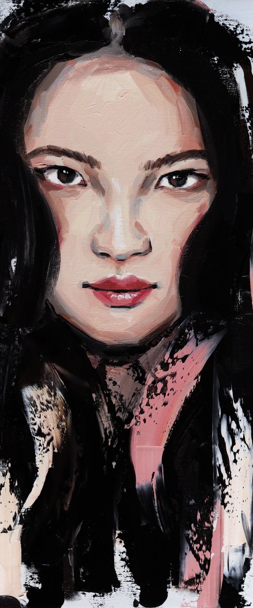 Korean woman oil painting by Marina Ogai