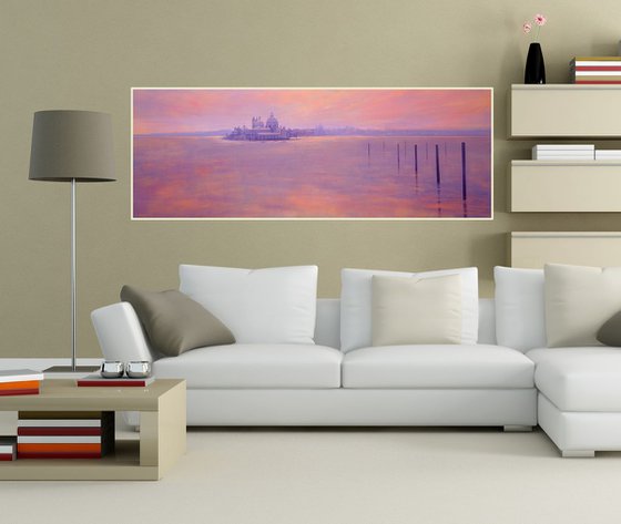 MY VENICE II. Large painting 150x52.