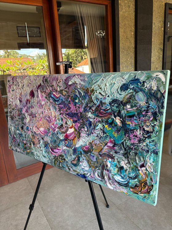 Bloom in Chaos — Abstract Oil