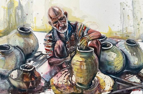 the pottery man by Yossi Kotler