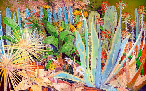 Desert Plants in the Nursery by Suren Nersisyan