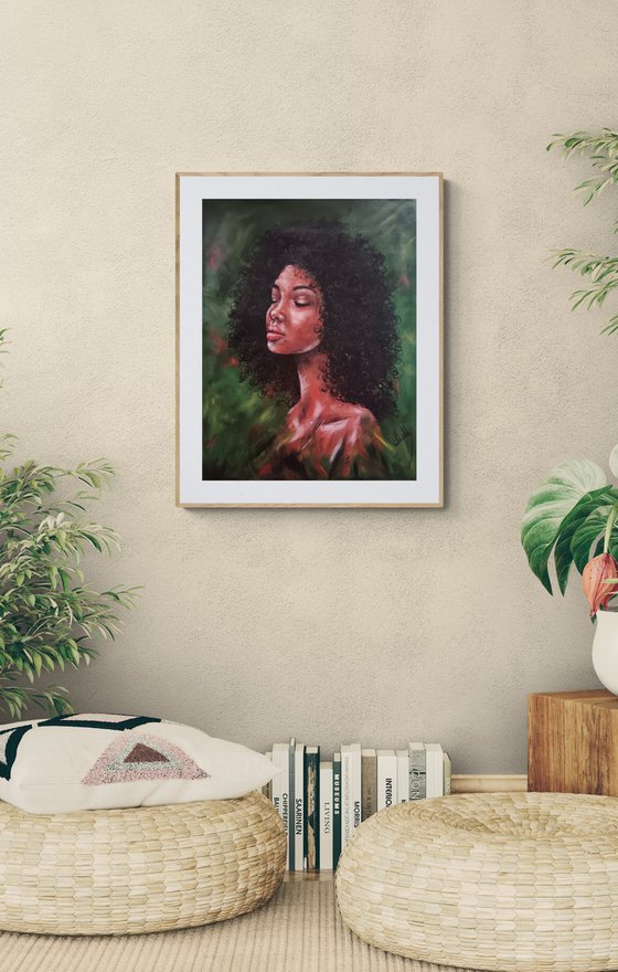 Spirit of Africa - oil portrait painting