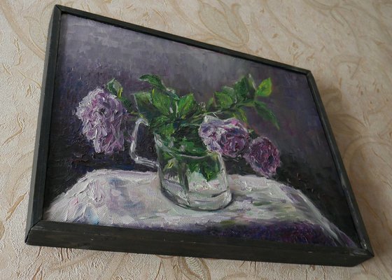 Marble Roses - roses still life painting