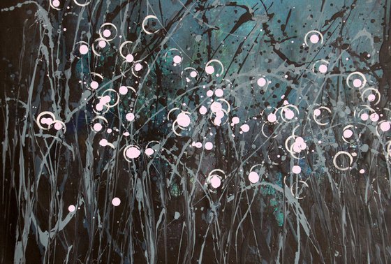 Notturno Regale #11  - Original abstract floral landscape