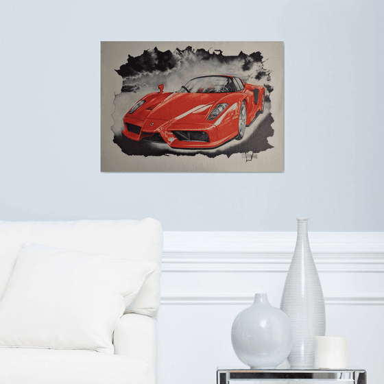 Ferrari Enzo en la tormenta