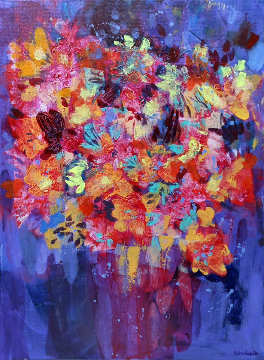 Purple Bouquet by Anna Masiul-Gozdecka