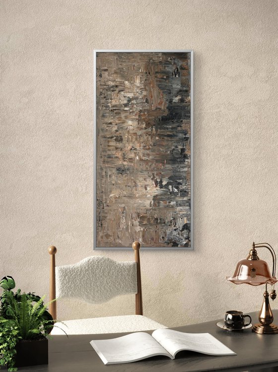 „Where silence dwells“ 50x100x2 cm