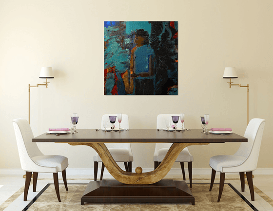 SOIREE MUSICALE JAZZ - 90x90cm