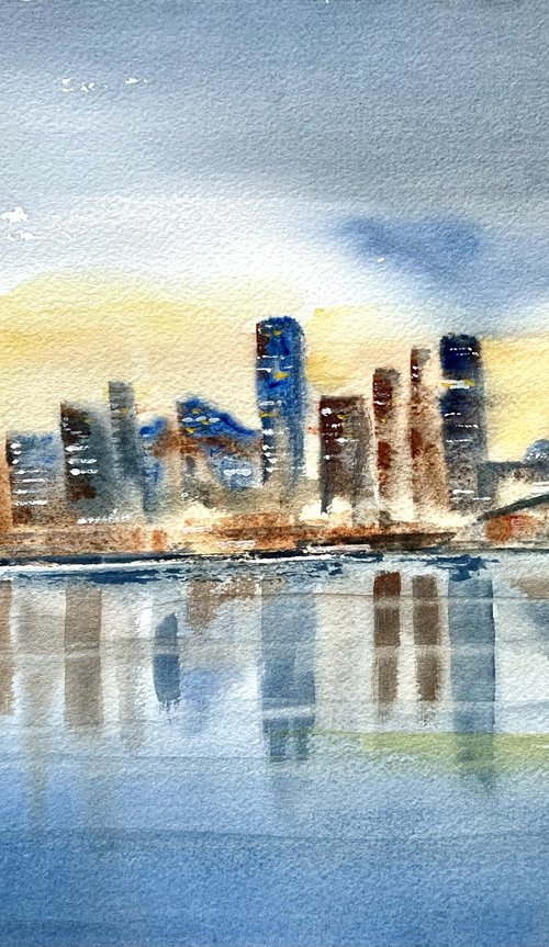 New York near Brooklyn Bridge by Brian Tucker