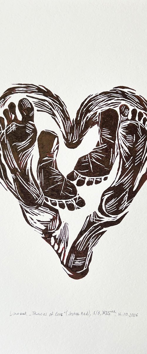 Traces of love (Jester Red, brown color) by Natalia Veyner