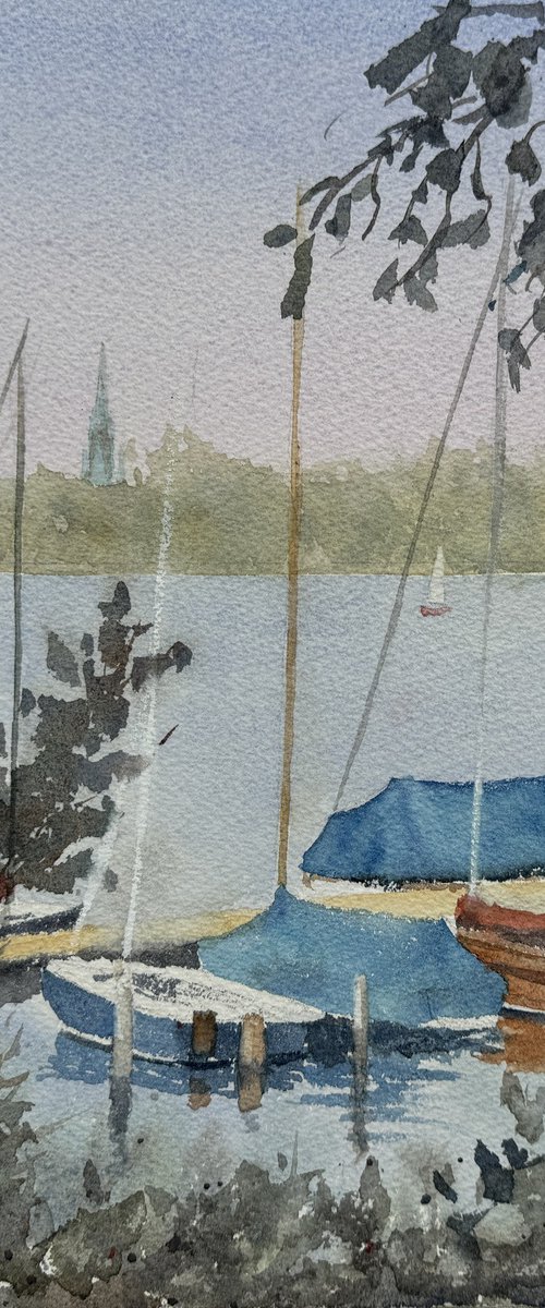 Sailing club on Alster by Shelly Du