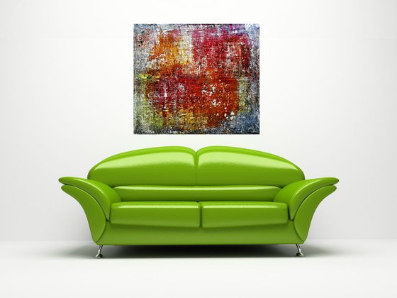 I'll solve it! (n.284) - 90 x 80 x 2,50 cm - ready to hang - acrylic painting on stretched canvas