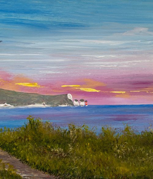Isle of Wight on a Panoramic Canvas by Marja Brown
