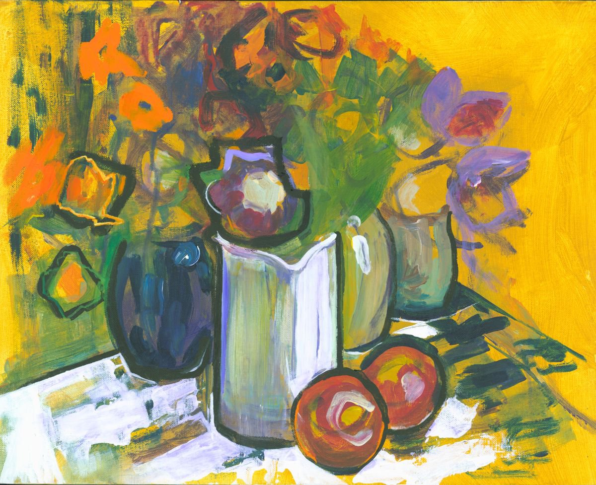 Still Life with Marigolds by Patricia Murray