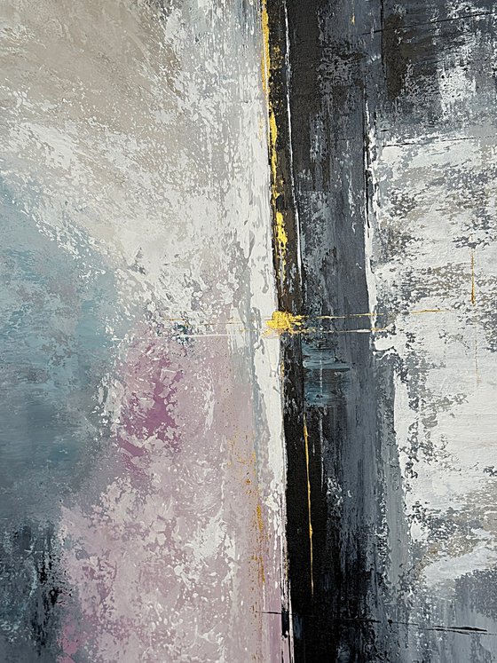 Golden Break of Dawn-blue pink wall art