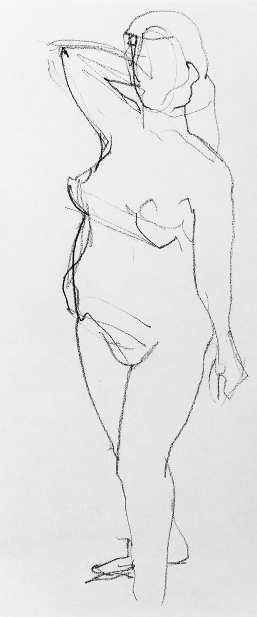 Study 07; Figure Drawing by Elizabeth Anne Fox