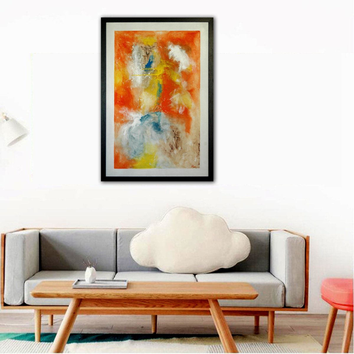 Abstract Acrylic Painting By Rumen Spasov, 26 X 37", Abstract Variations # 90, Original Artwork