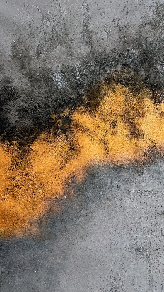 Gold and Gray Abstract