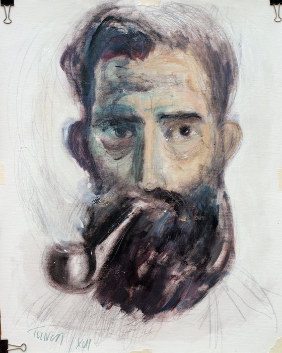 man with a pipe, study