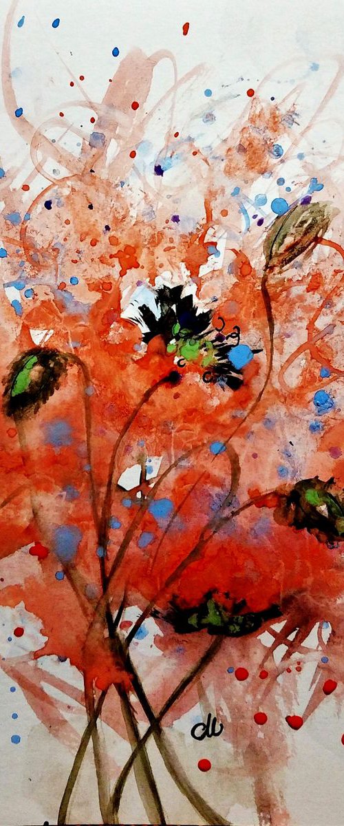 Explosion of happiness #40/gift idea/Free shipping in USA for any of my artworks by Cristina Mihailescu
