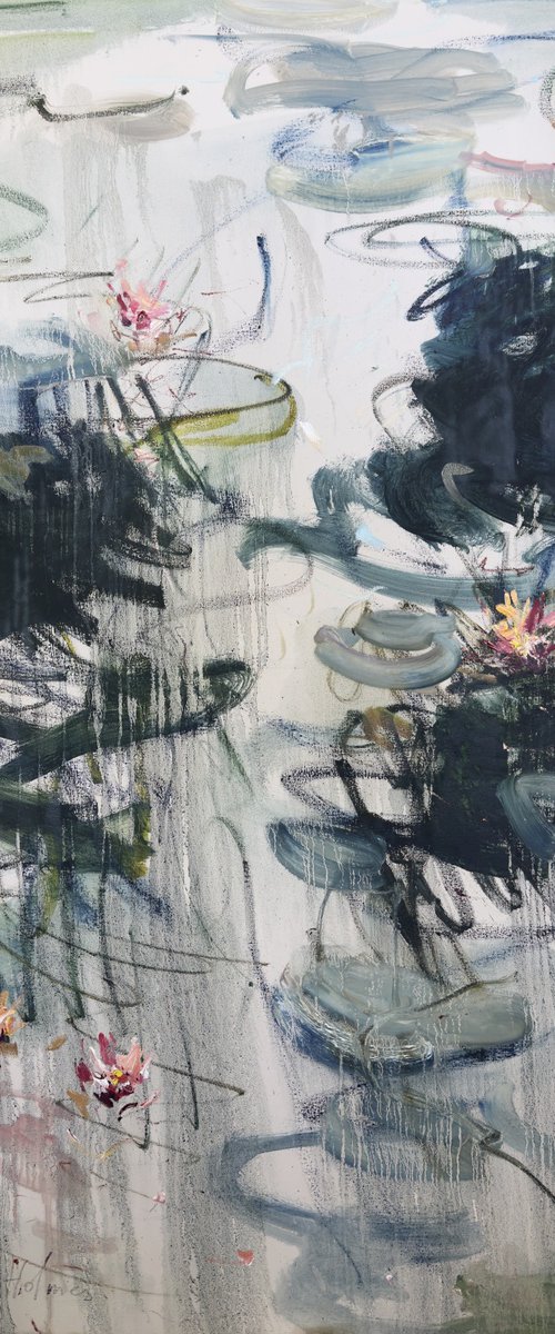 Water lilies. Spring reflections by Lilia Orlova-Holmes