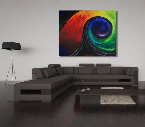 Color Swirl   (100 x 80 cm ) XL oil (40 x 32 inches)