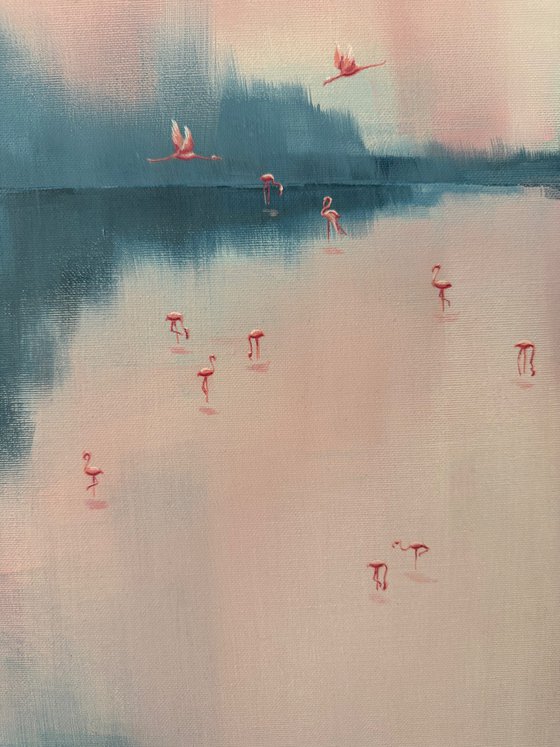 Pink Shadows on the Water