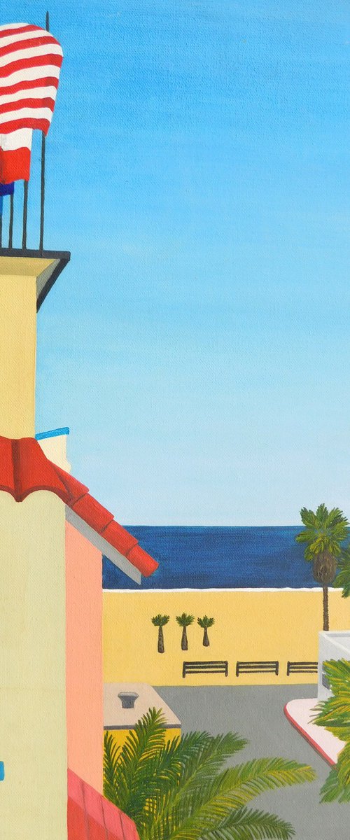 Looking Towards Venice Beach, California. by Ruth Cowell