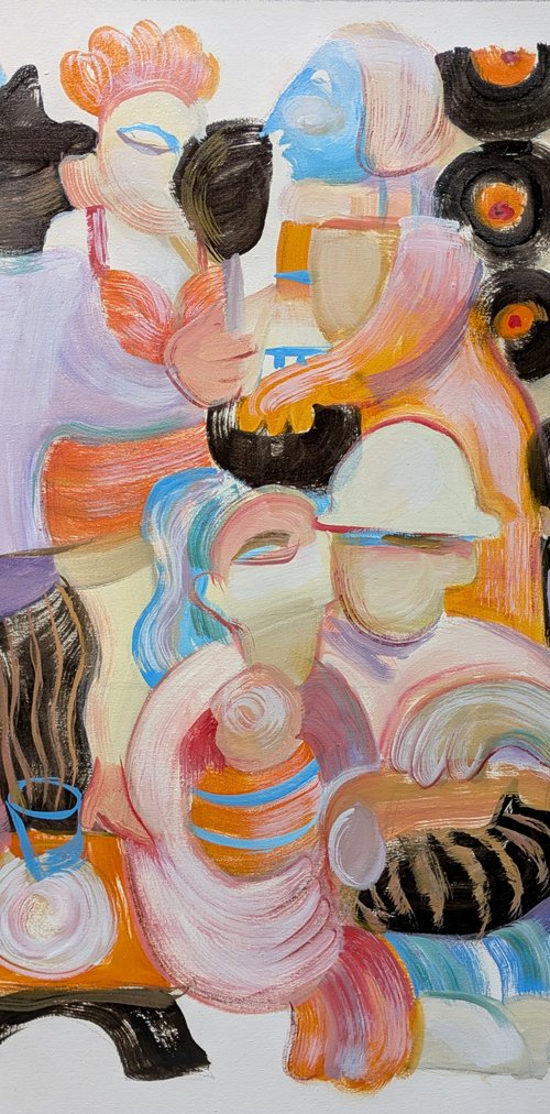 The Waiting Room (two paintings) by Egle Colucci