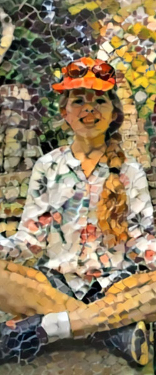 Life scene in mosaic N8 by Danielle ARNAL