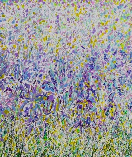 Wild Iris Meadow by Lesley Blackburn