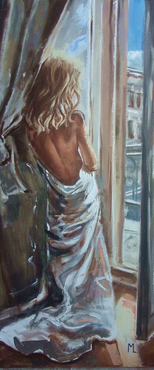 " WINDOW VIEW WITH PARIS " by Monika Luniak