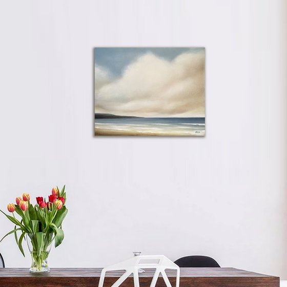 On The Far Side - Original Seascape Oil Painting on Stretched Canvas