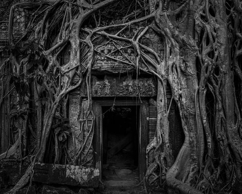 Angkor Series No.4 (Black and White) - Signed Limited Edition by Serge Horta