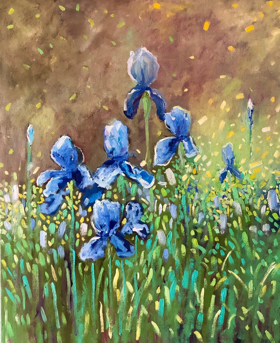 Irises flowers by Volodymyr Smoliak