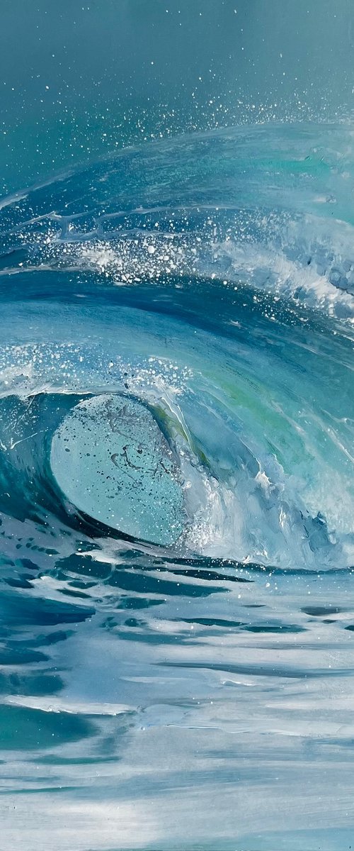 Sea Waves Splash by Myroslava Denysyuk
