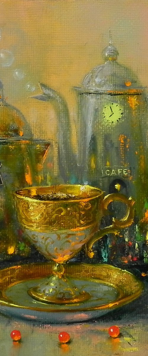 "Coffee house"-2022 Original art by Yurii Novikov