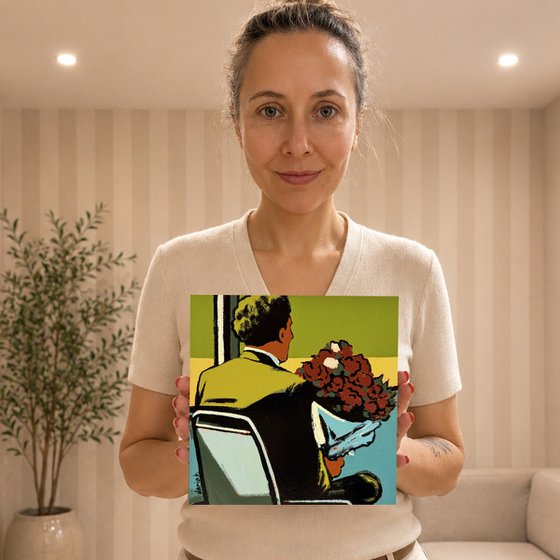 Painting "Man Goes on a Date"