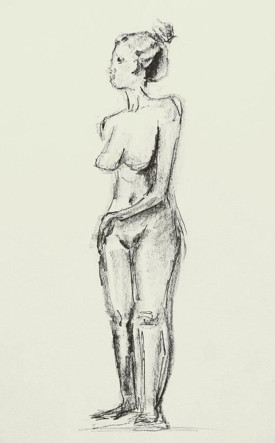 Nude. Original pencil drawing.