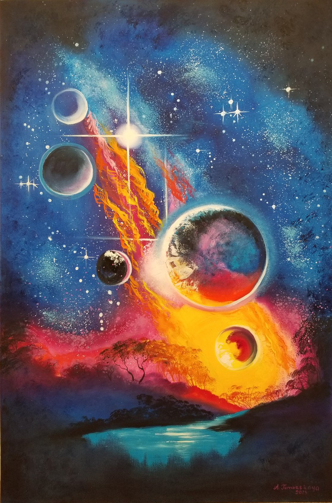 I Need More Space Oil painting: Alexandra Tomorskaya/Caramel Art