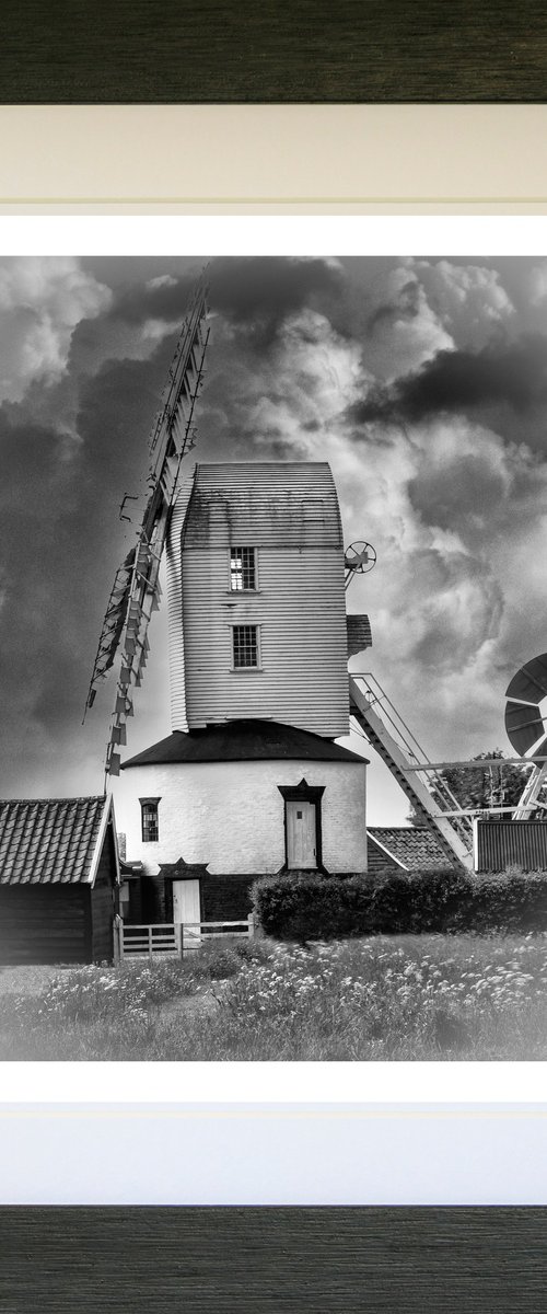 Saxtead Windmill B&W Framed by Michael McHugh