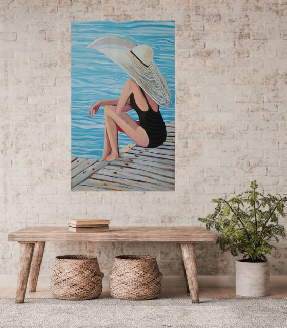 At the beach / 98 X 60 X 5 cm