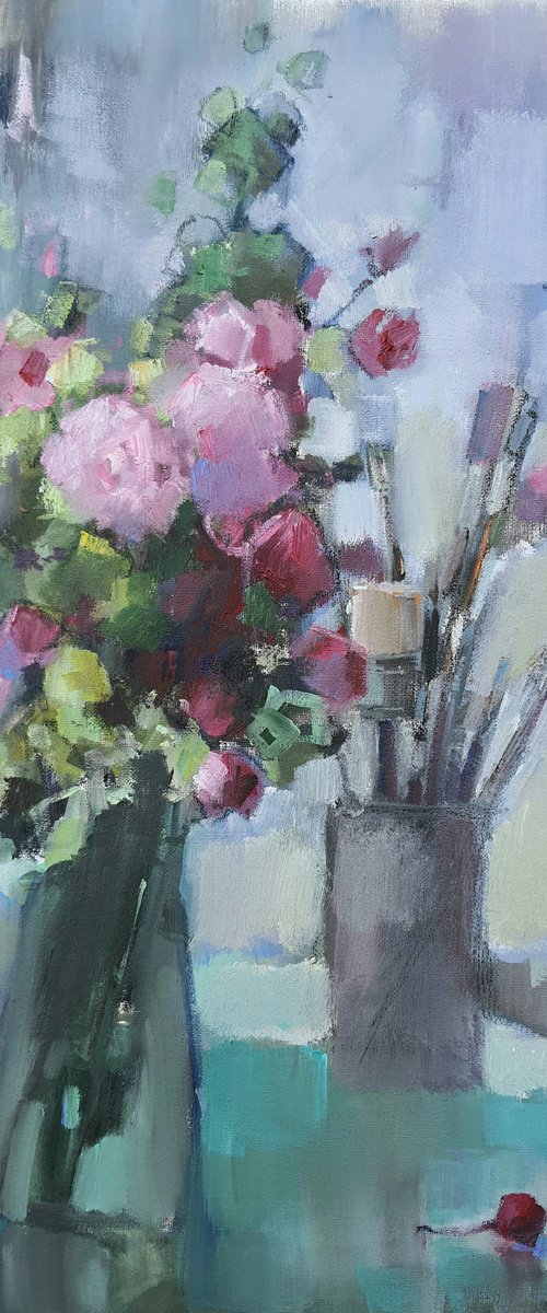 Still life Three cherries by Olha Laptieva